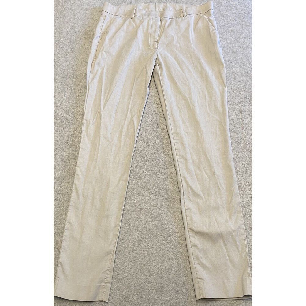 Incotex Women's Pants 33x30 (46) Khaki Beige Slim Fit Cotton Preppy Trouser